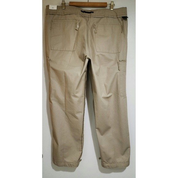 NWT Nautica Mens Cargo Pants Beige Beach-Sand Adjustable Waist & Hem Size 40x30 - Picture 7 of 16